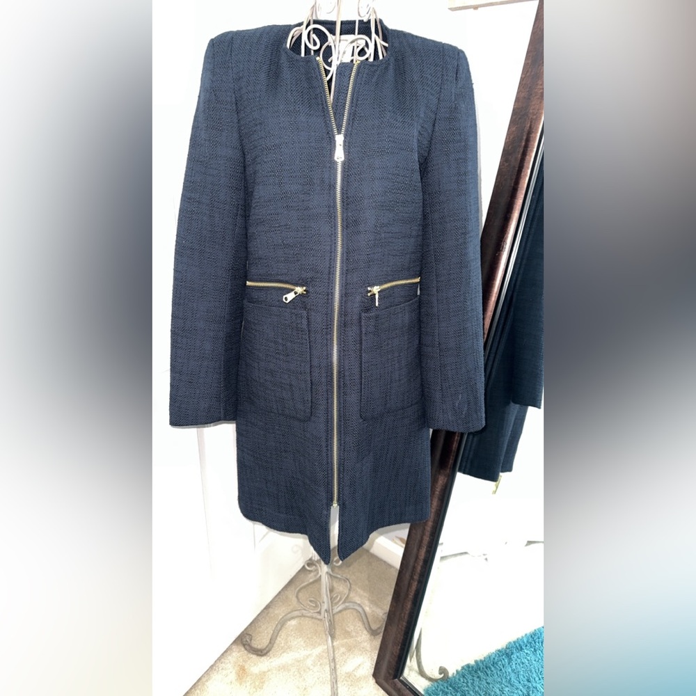 H&M Navy mid length Coat